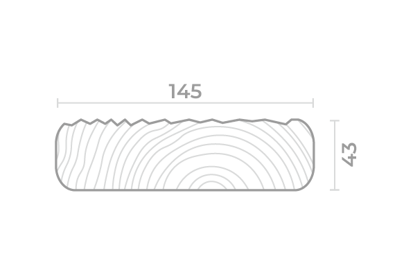 Террасная доска Raggy Wood термо хвоя RW9 CROSS LINE 36х95/145х2000/3000 без отделки